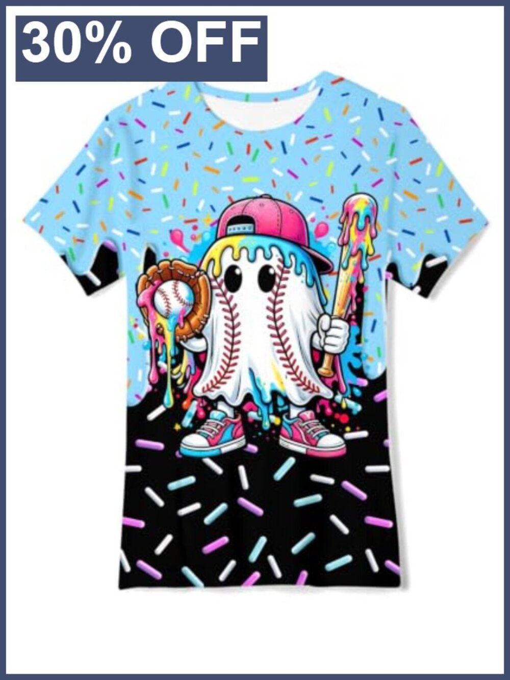 Boys Neon 3D Graphic Tee Shirt 95% Polyester 5% Spandex Kids Casual